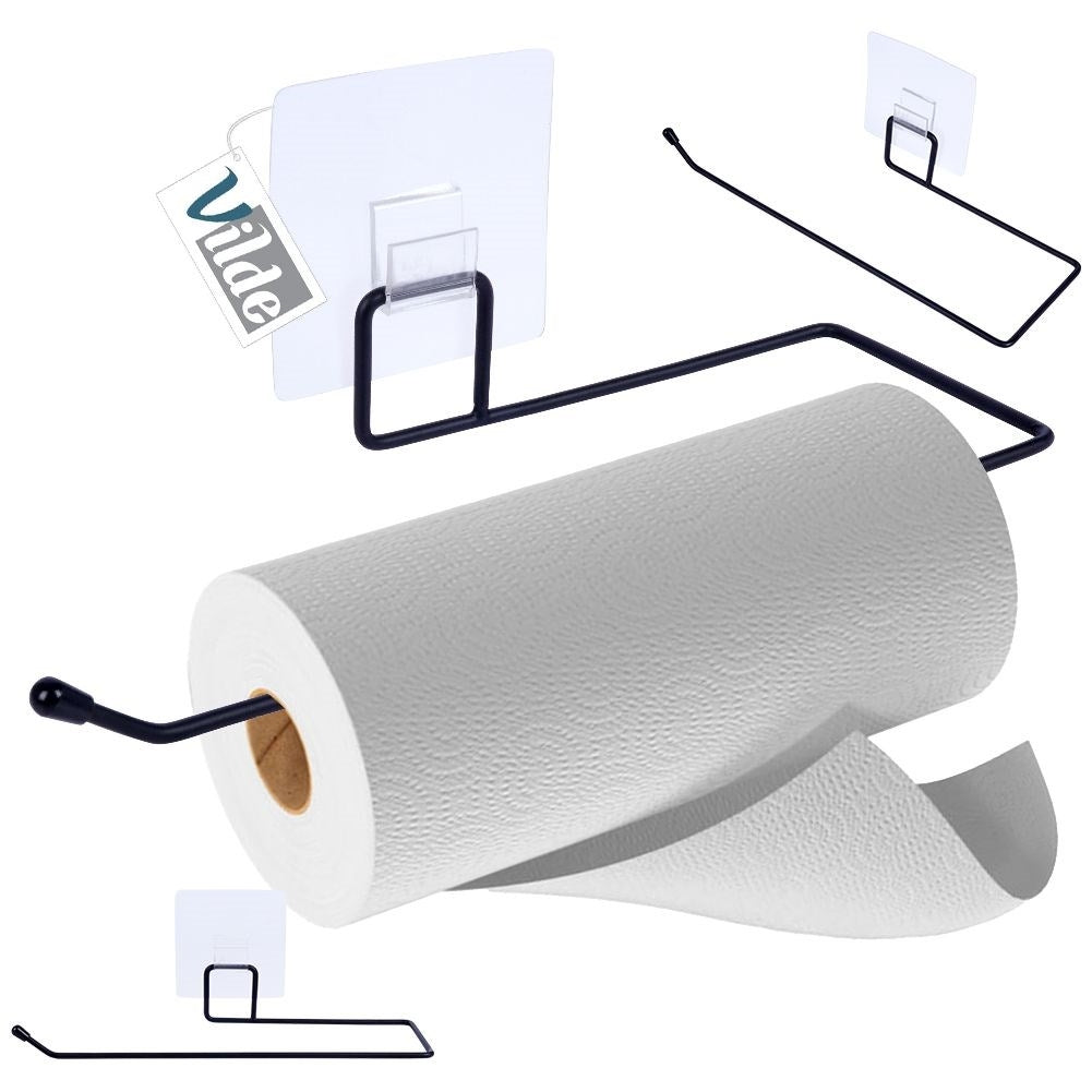 Black Metal Kitchen Hanger for Paper Towels
