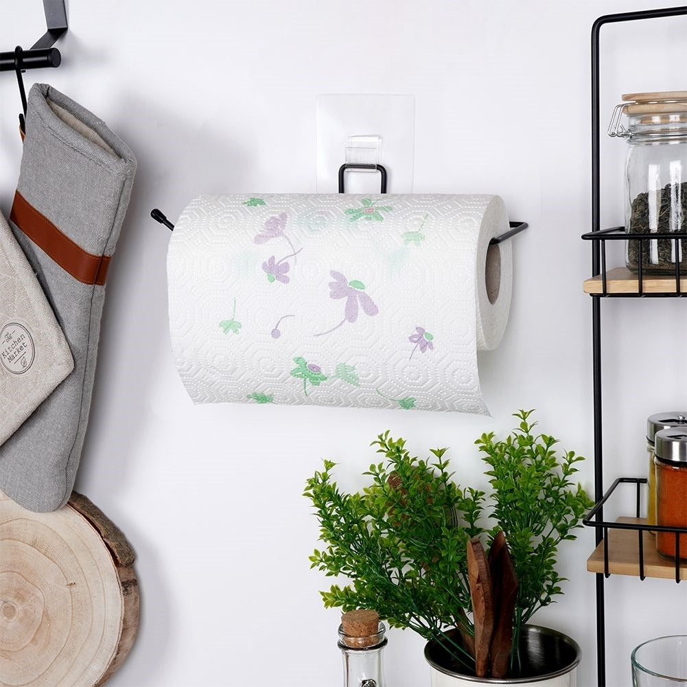 Black Metal Kitchen Hanger for Paper Towels