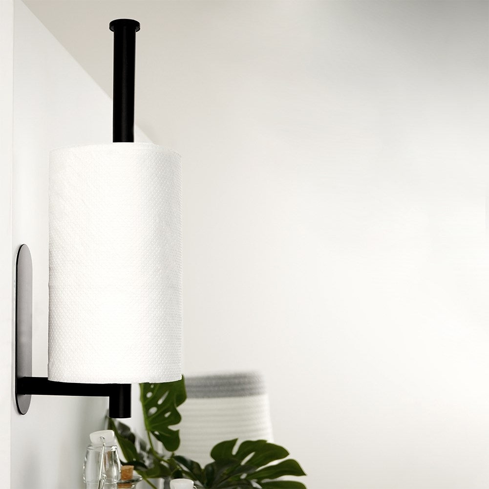 Black Metal Kitchen Hanger for Paper Towels