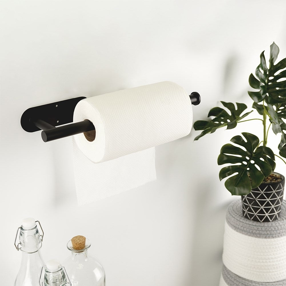 Black Metal Kitchen Hanger for Paper Towels