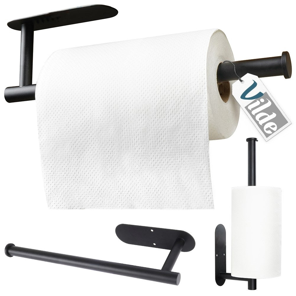 Black Metal Kitchen Hanger for Paper Towels