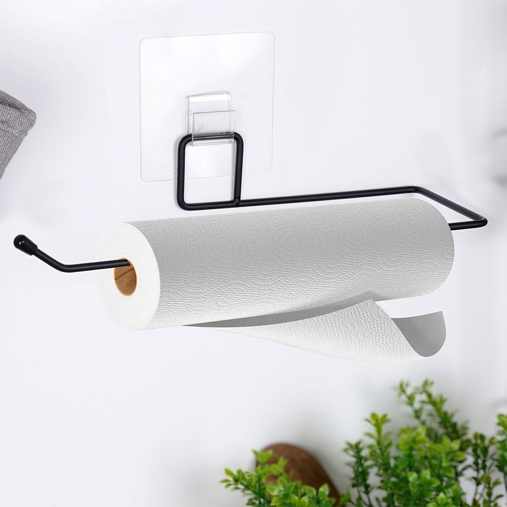 Black Metal Kitchen Hanger for Paper Towels