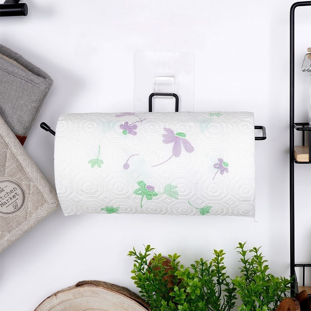 Black Metal Kitchen Hanger for Paper Towels