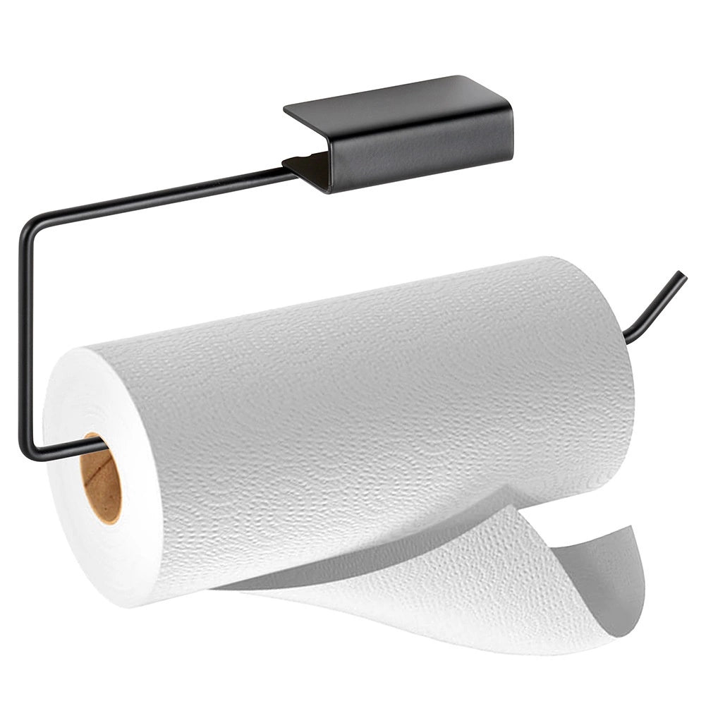 Black Metal Paper Towel Holder, 30x4.5x13 cm