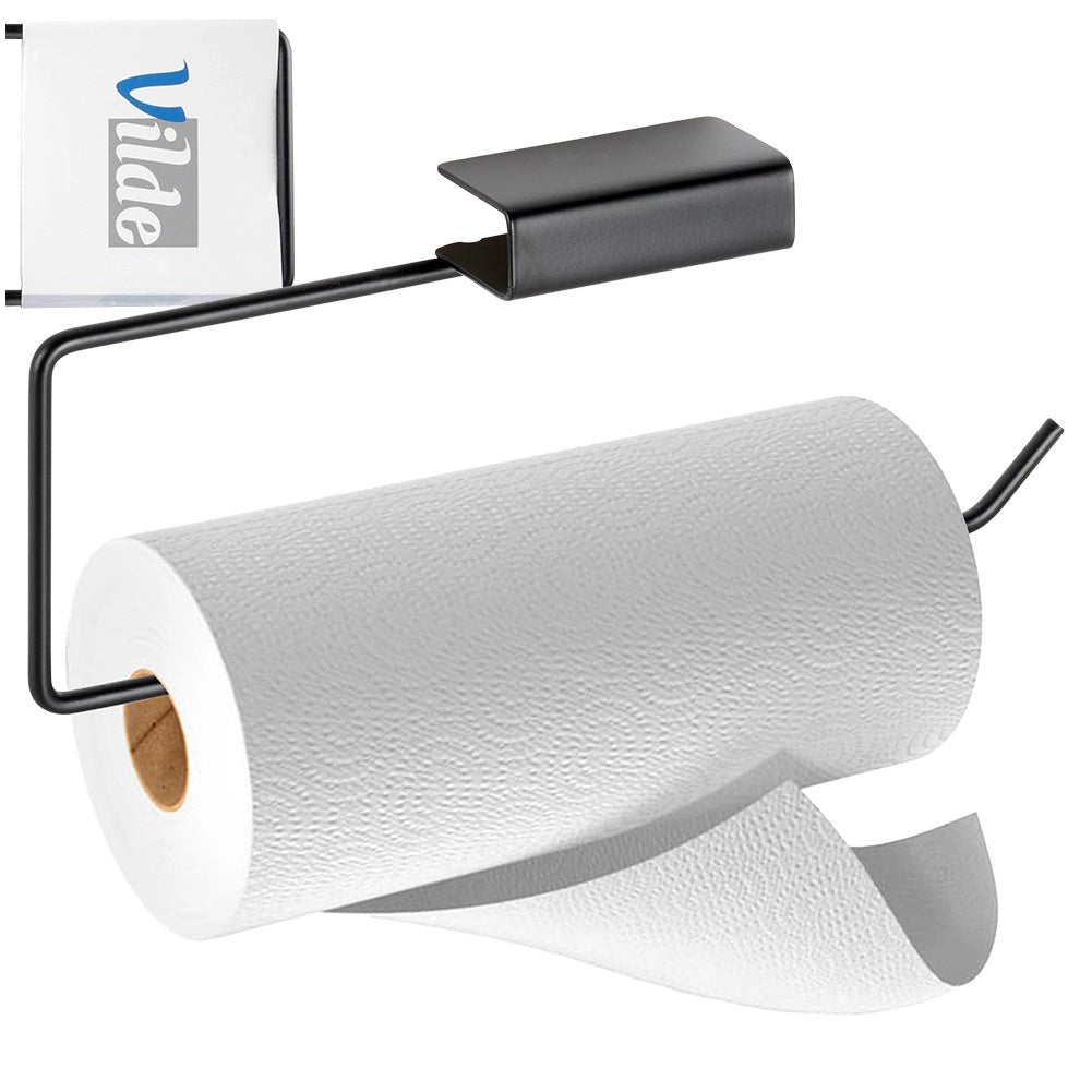 Black Metal Paper Towel Holder, 30x4.5x13 cm