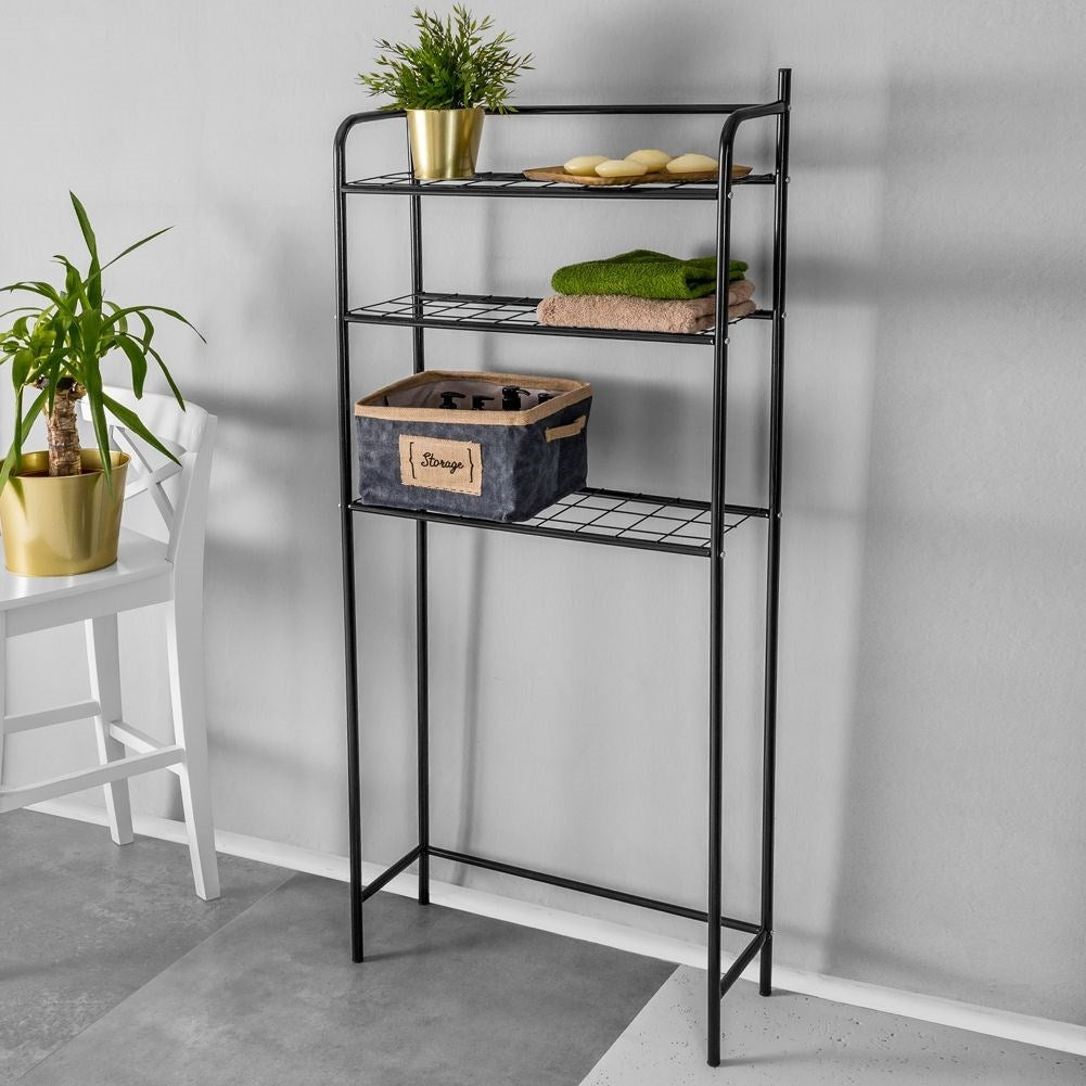 Black Metal Shelf for Bathroom - LOFT design and Functional