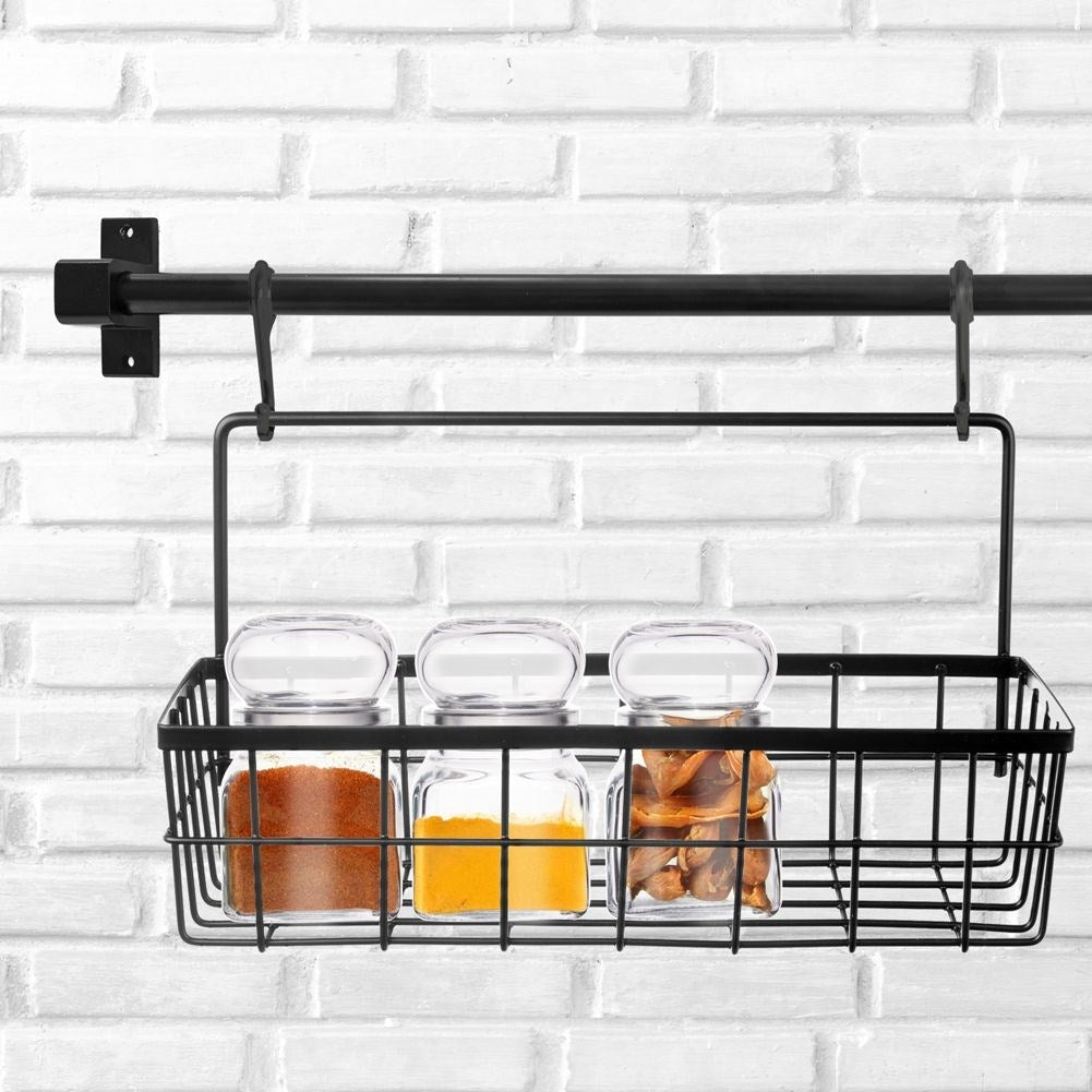 Black Metal Shelf for Kitchen, Bathroom and Living Room