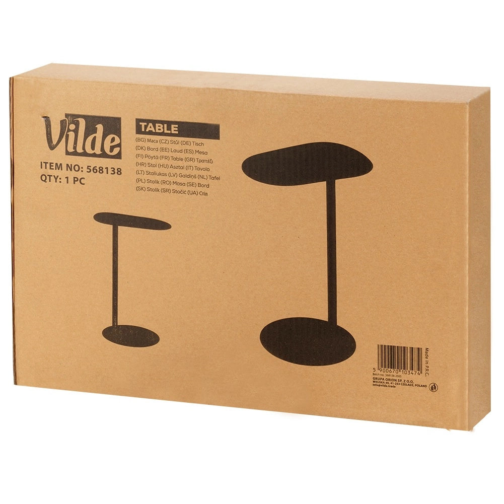 Black Metal Side Table – 35x25x53 cm