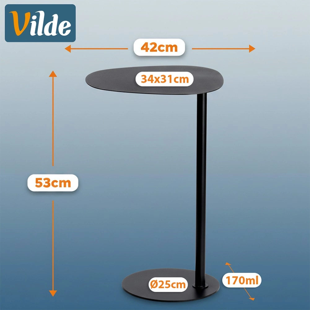 Black Metal Side Table – 35x25x53 cm