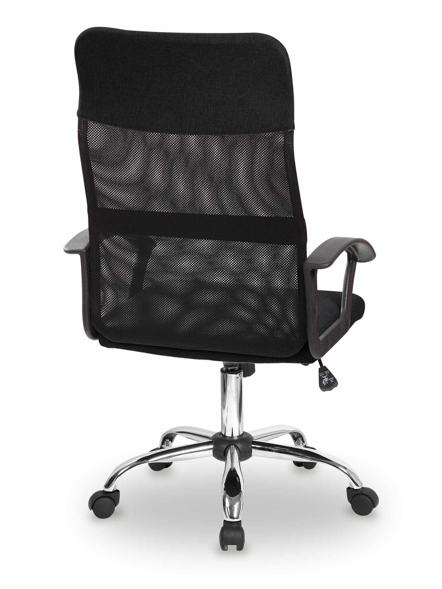 Black Office Chair with Mesh Backrest and Tilt Mechanism