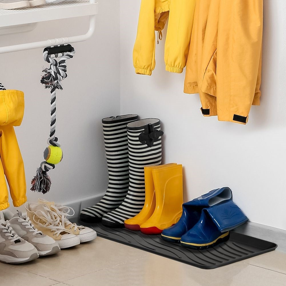 Black Plastic Shoe Rack - Keep the Floor Clean Rainy Days