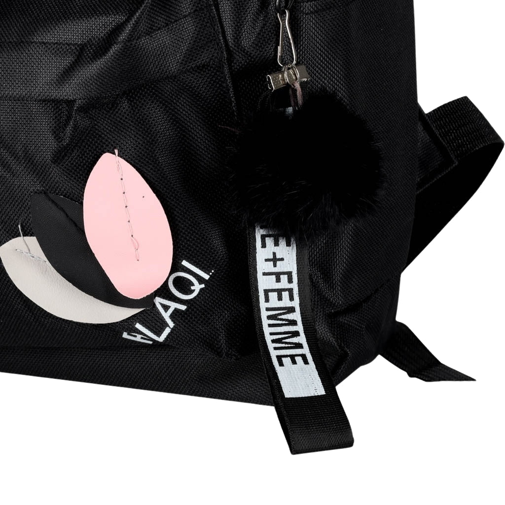 Black School Backpack, Single Compartment