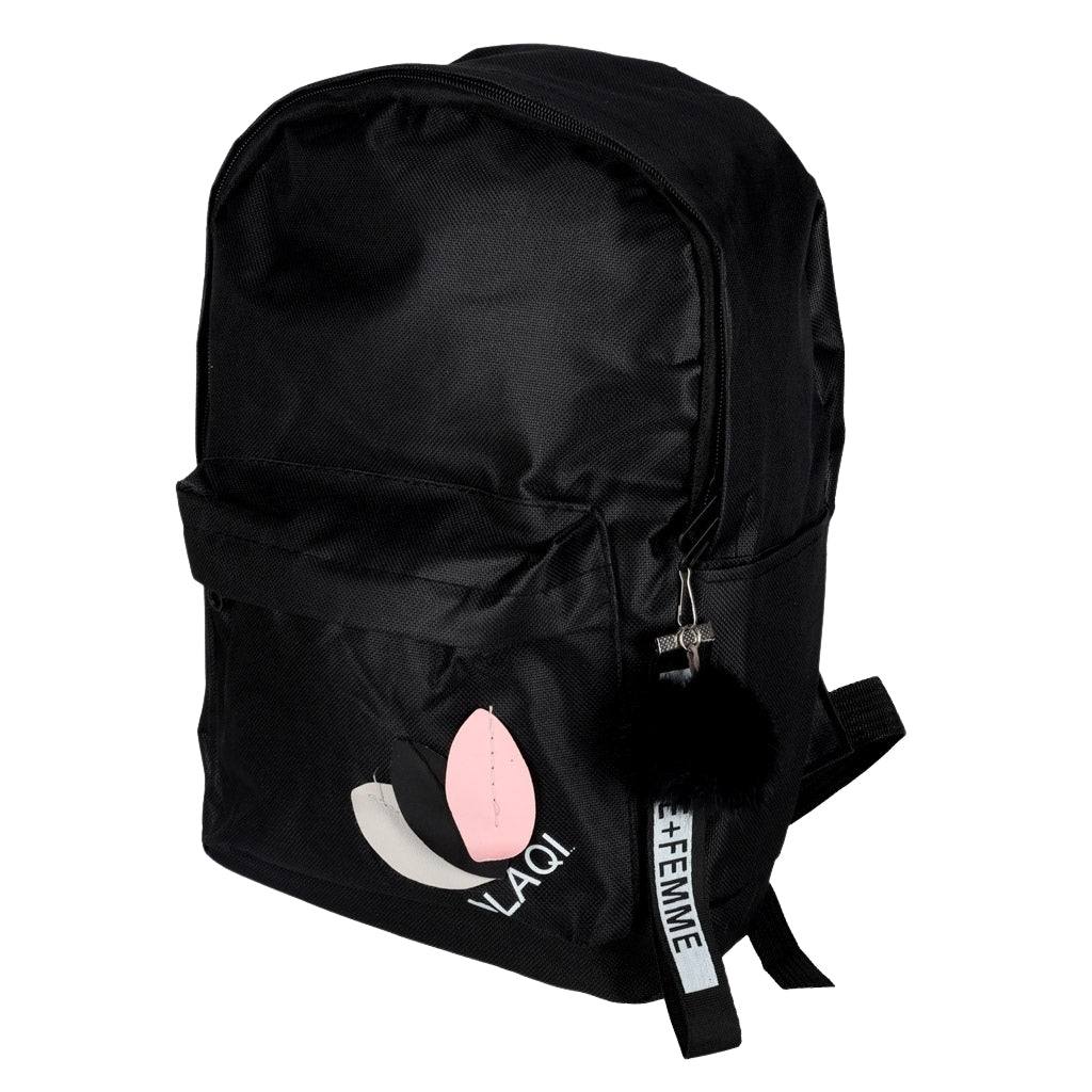 Black School Backpack, Single Compartment