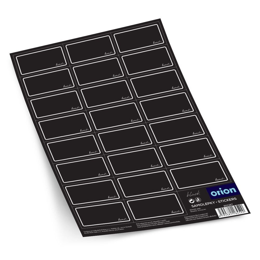 Black Self-Adhesive Labels - Label Preserves & Condiments