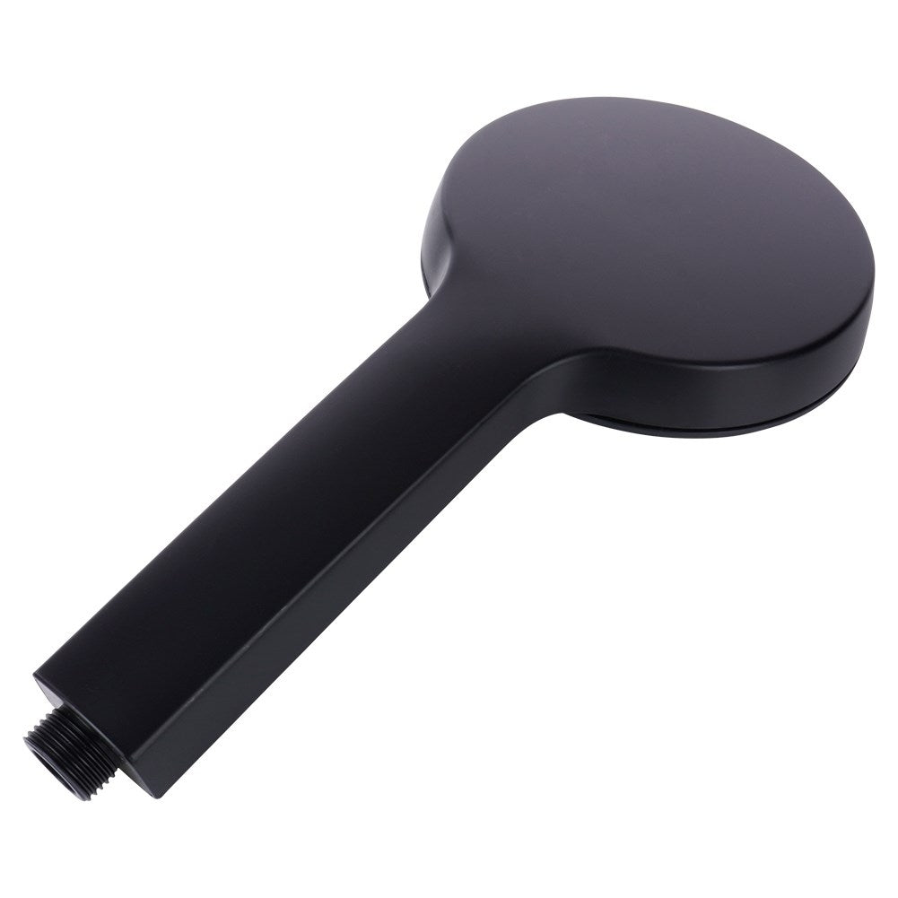 Black Shower handle with 3 jet types, 11 cm diameter