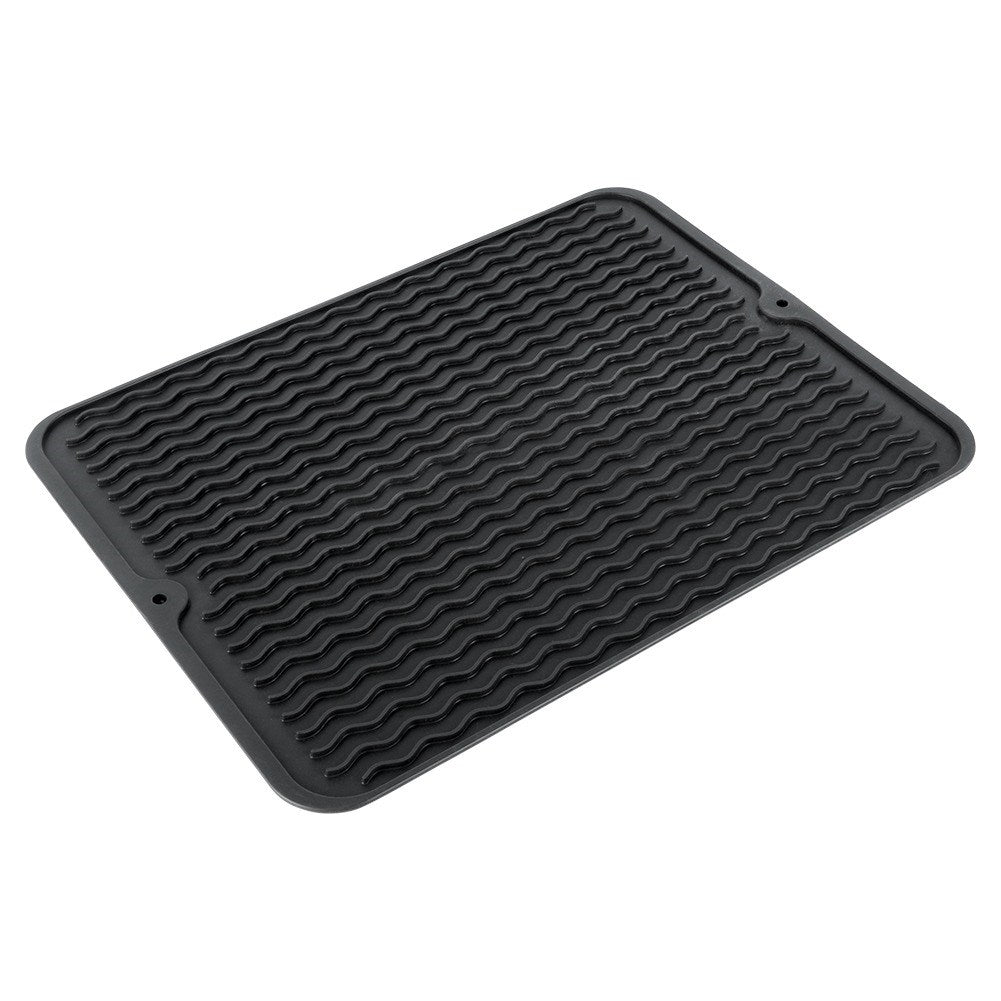 Black Silicone Dish Mat with Effective Drainage