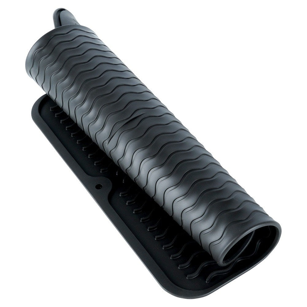 Black Silicone Dish Mat with Effective Drainage