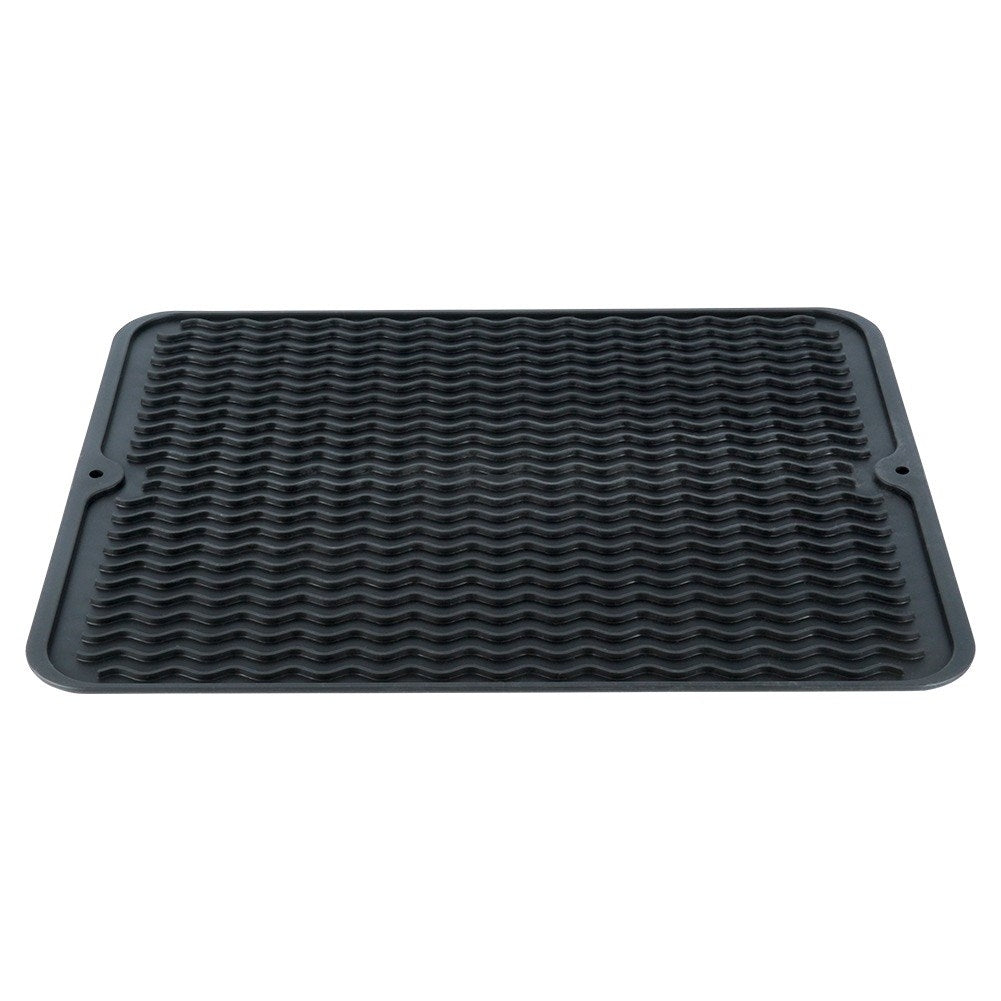 Black Silicone Dish Mat with Effective Drainage