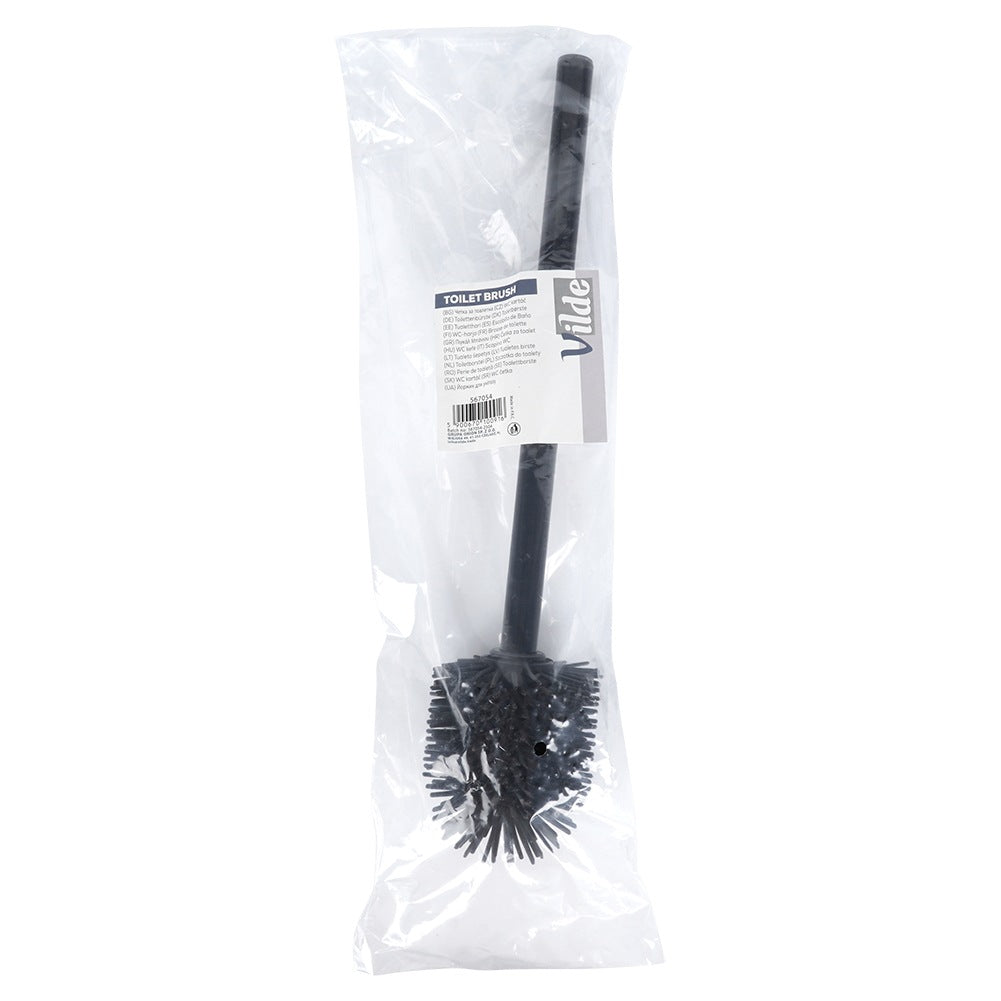 Black Silicone Toilet Brush with Spare, 35 cm