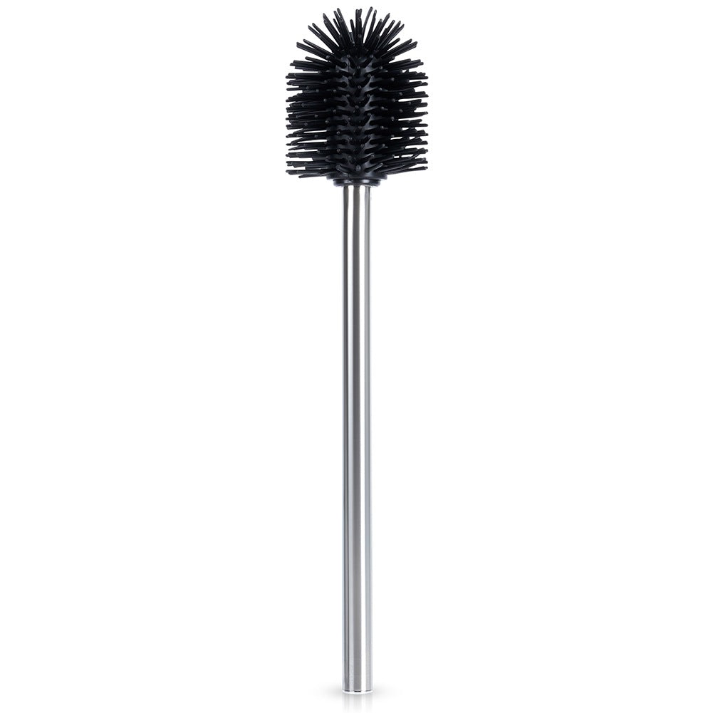 Black Silicone Toilet Brush with Spare, 35 cm