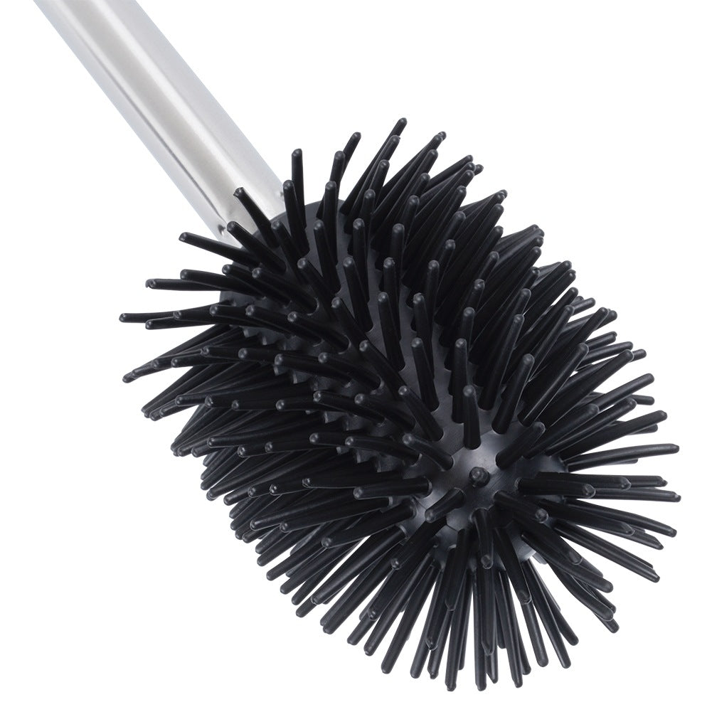 Black Silicone Toilet Brush with Spare, 35 cm