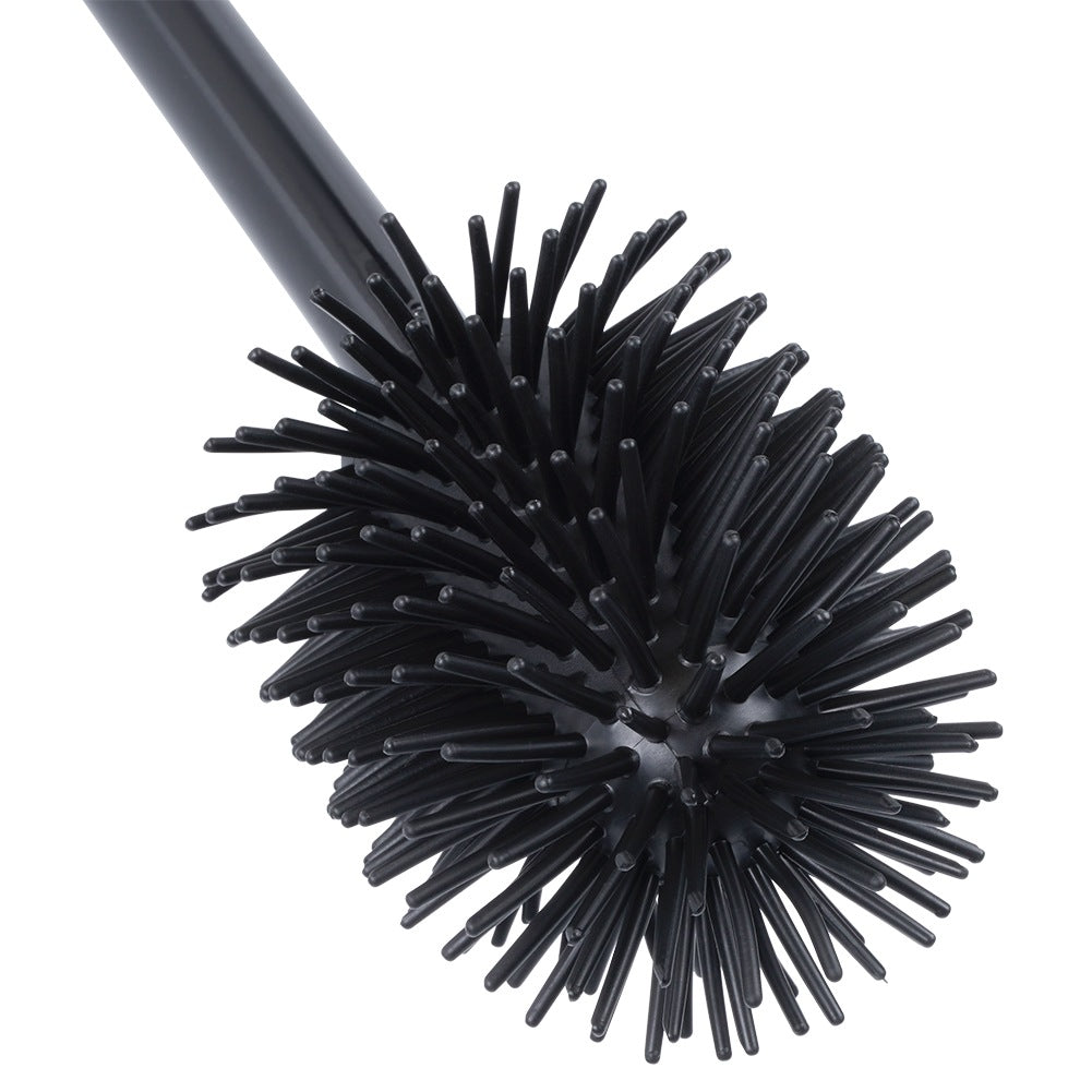 Black Silicone Toilet Brush with Spare, 35 cm