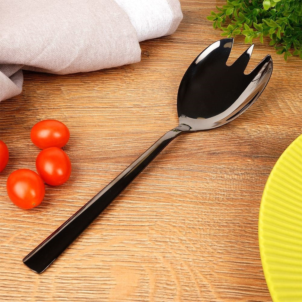 Black Stainless Salad Spoon - Stylish and dishwasher safe