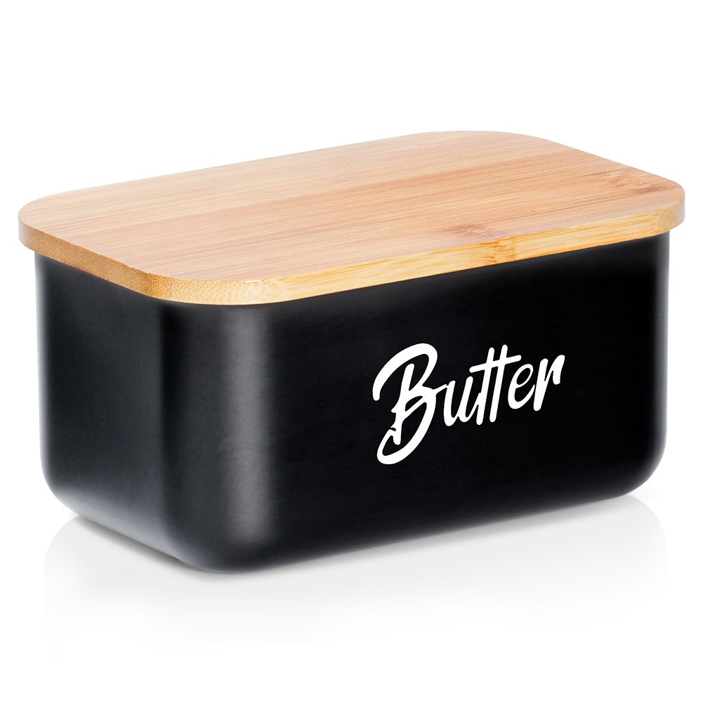 Black Stainless Steel Butter Dish