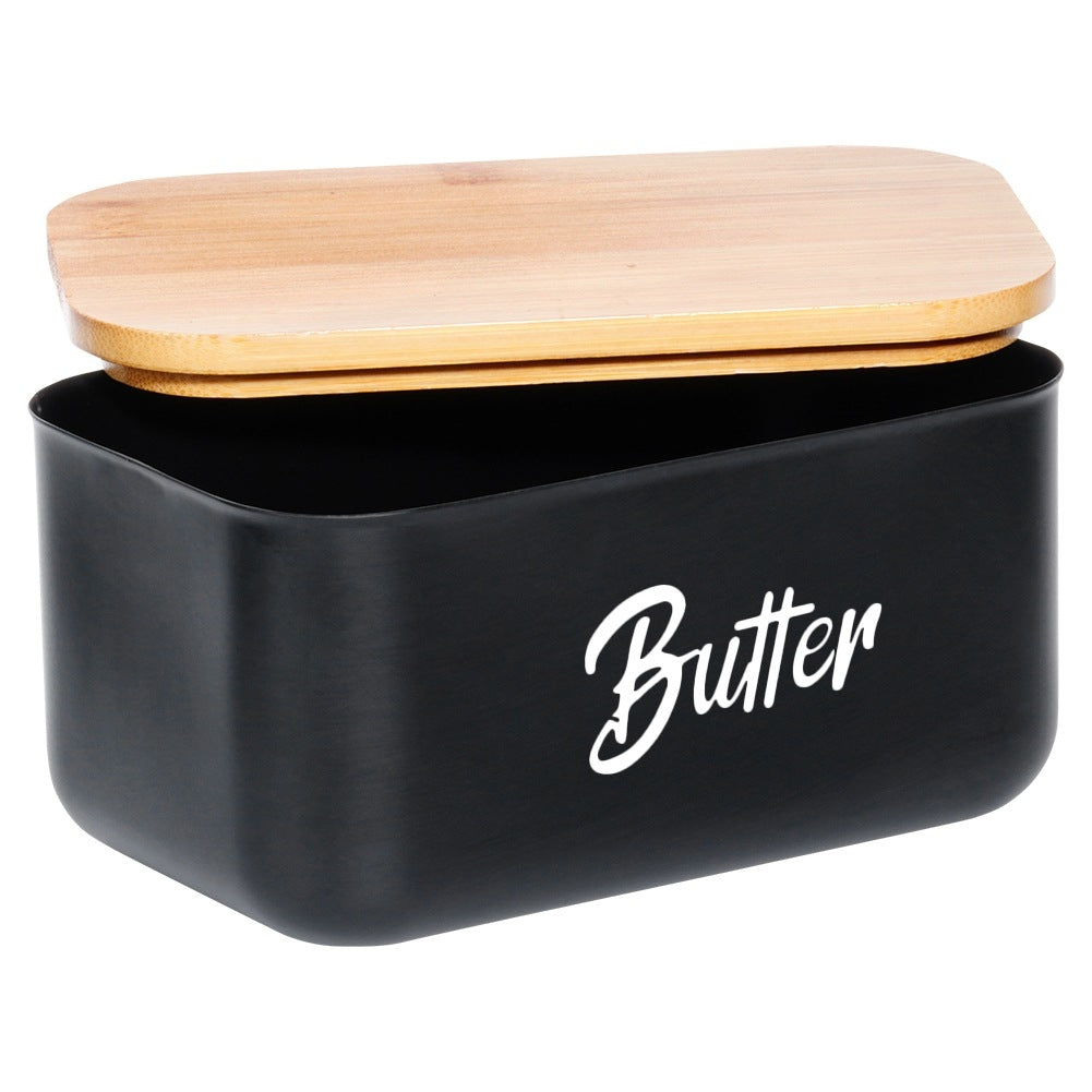 Black Stainless Steel Butter Dish