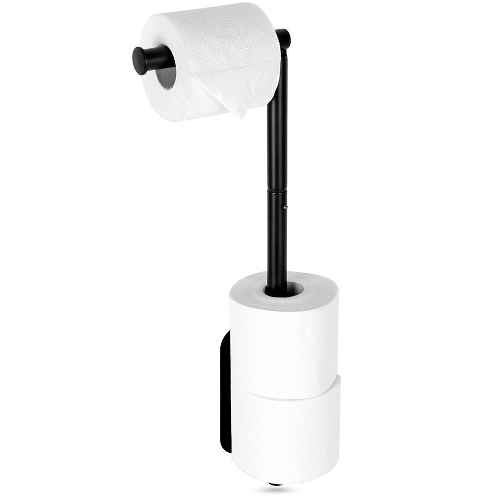 Black Steel Toilet Paper Holder, 46.5 cm