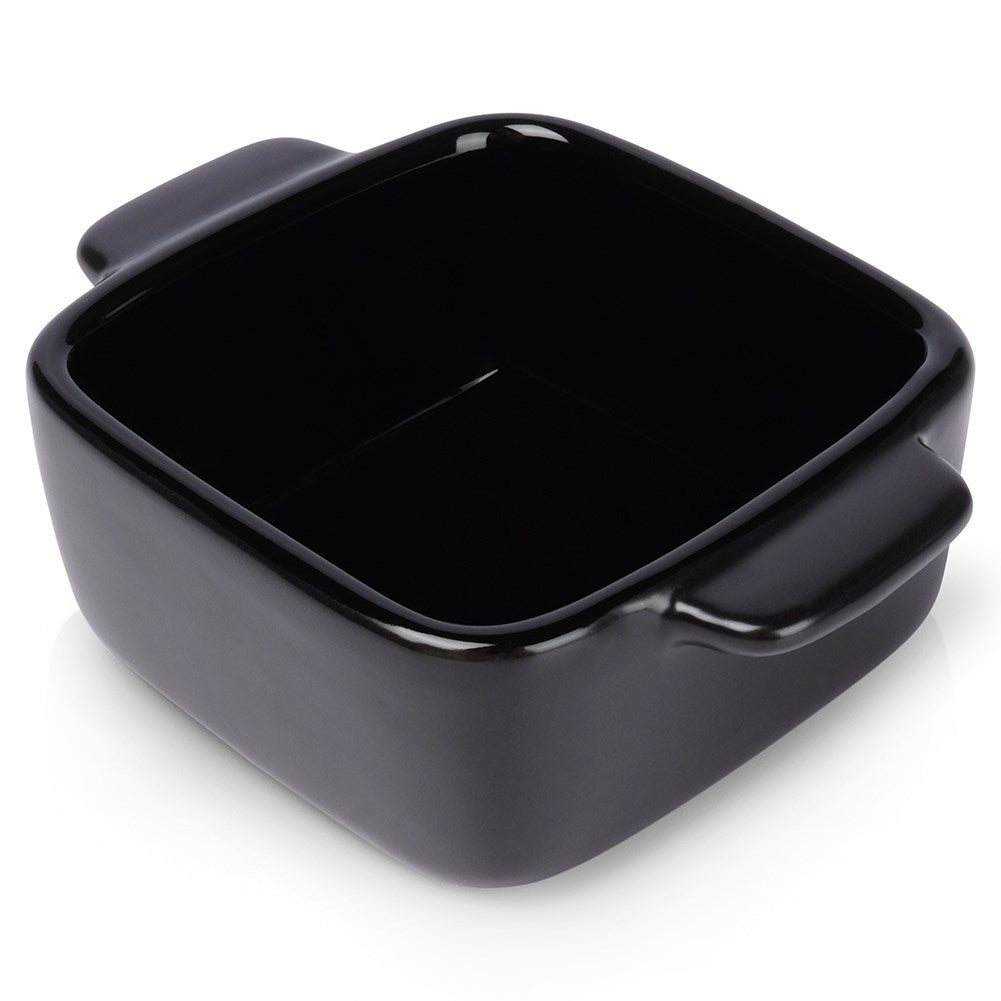 Black Stoneware Baking Dish - 80 ml Capacity, Versatile and Stylish