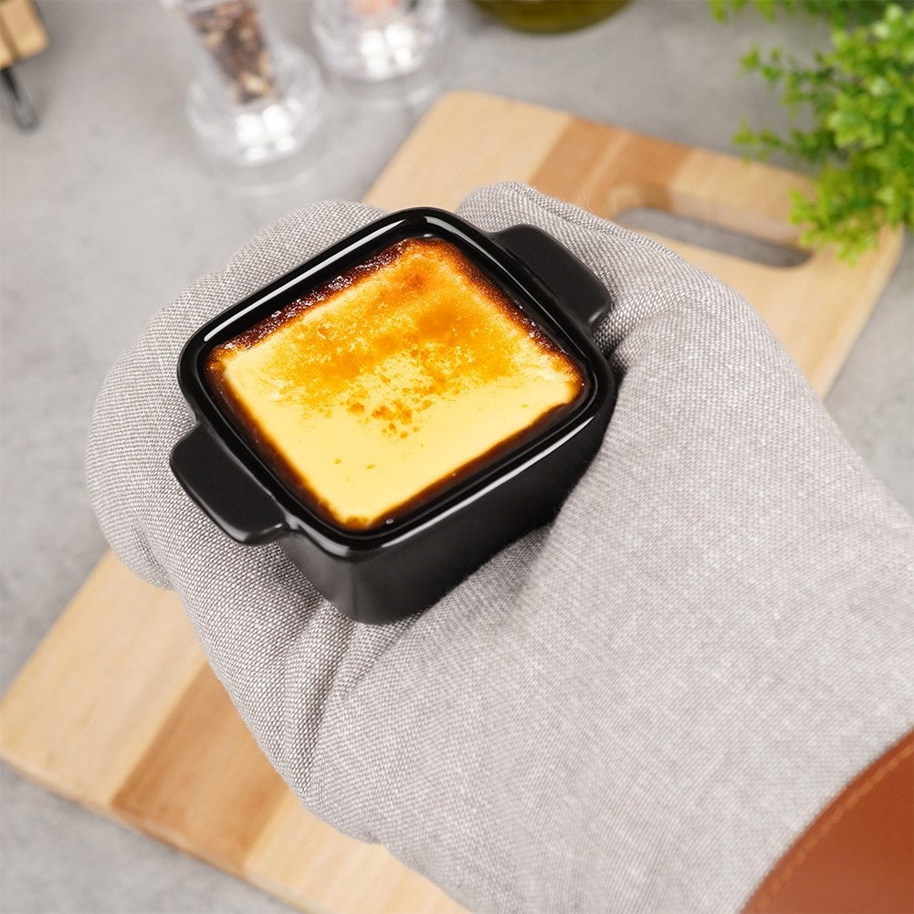 Black Stoneware Baking Dish - 80 ml Capacity, Versatile and Stylish
