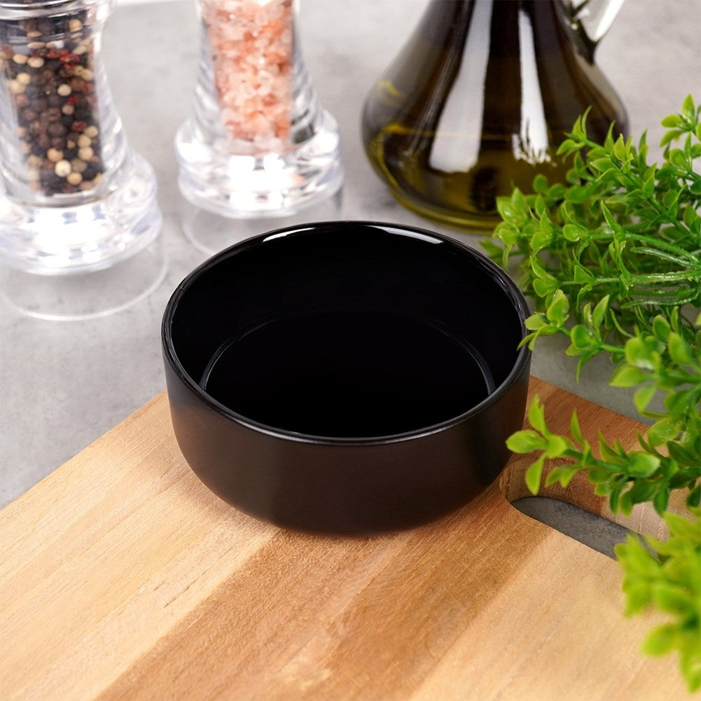 Black Stoneware Bowl 150ml - Perfect for Dips and Snacks