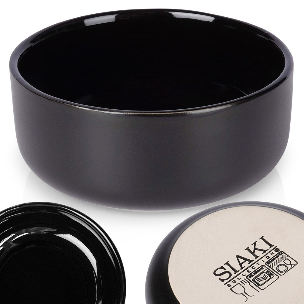 Black Stoneware Bowl 150ml - Perfect for Dips and Snacks