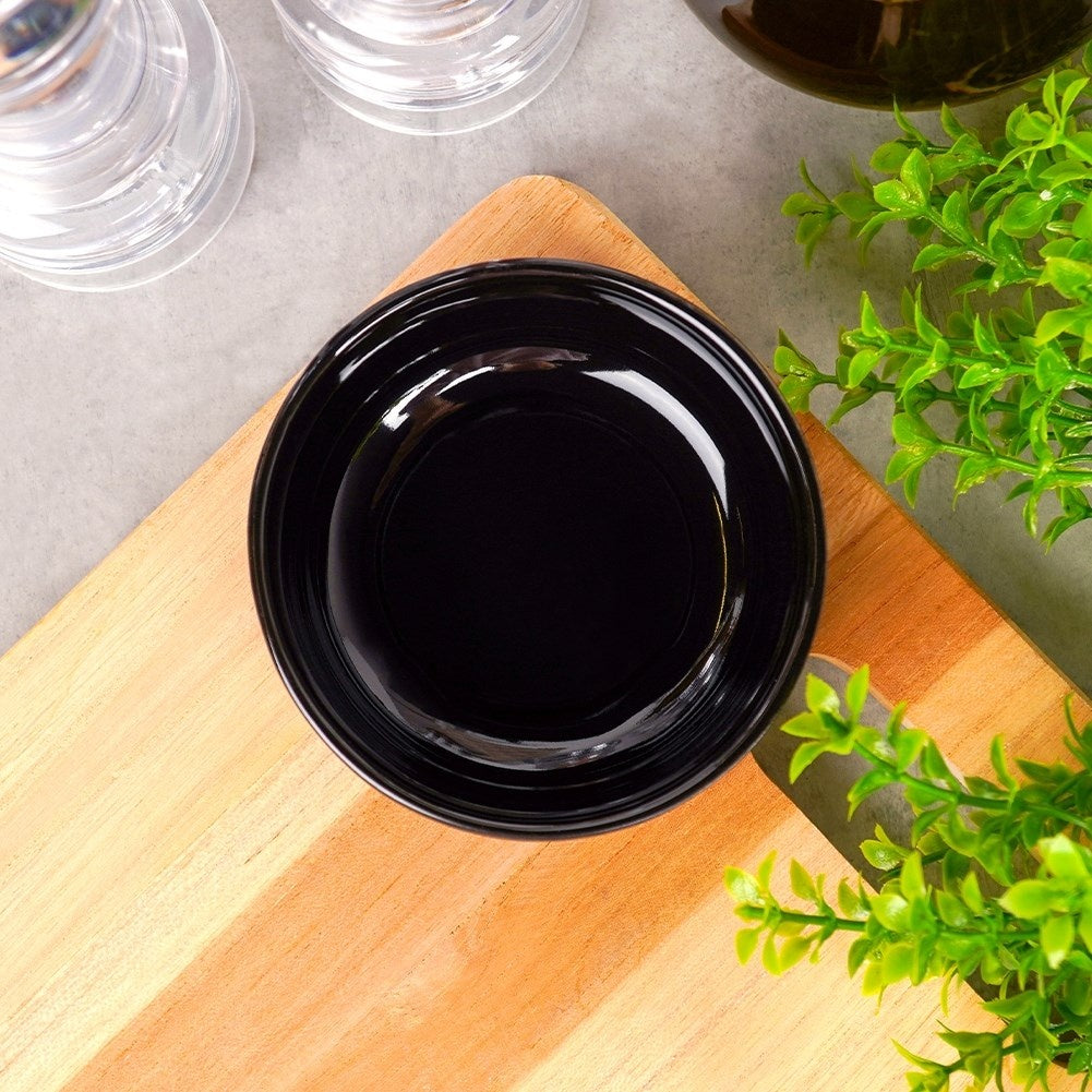 Black Stoneware Bowl 150ml - Perfect for Dips and Snacks