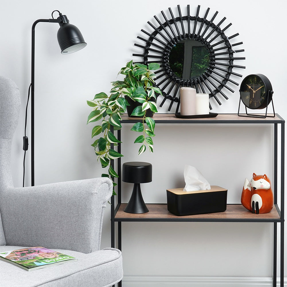 Black Tissue Box Holder, 24x13x9.5 cm