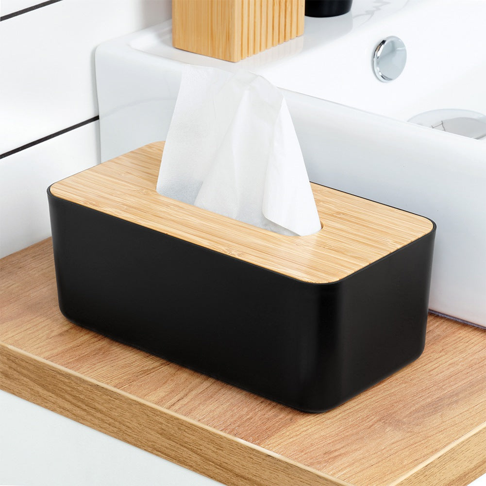 Black Tissue Box Holder, 24x13x9.5 cm