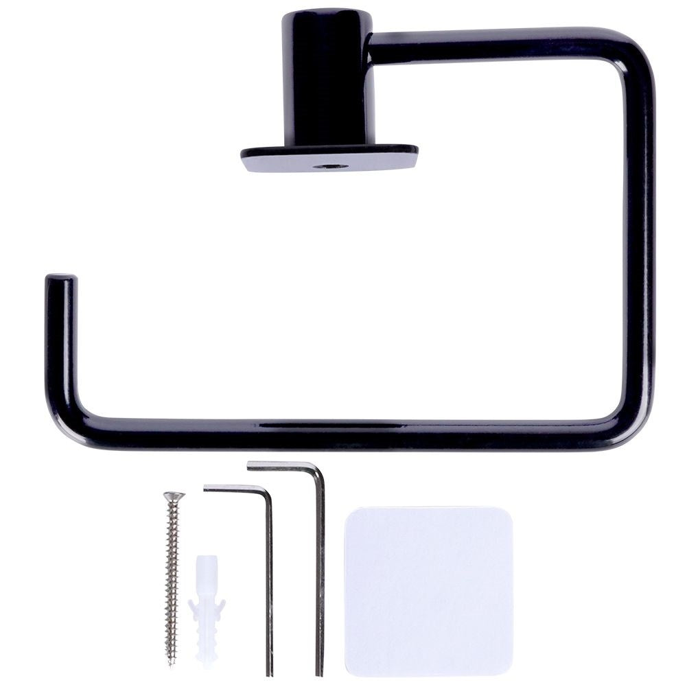 Black Toilet Roll Holder in Steel - Stylish Design