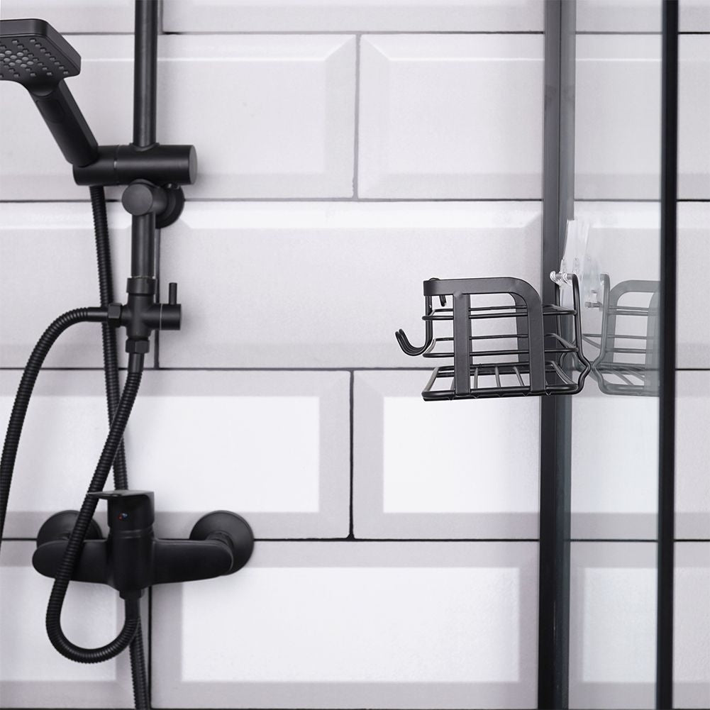 Black Wall Shelf for Bathroom - Simple Installation in Shower