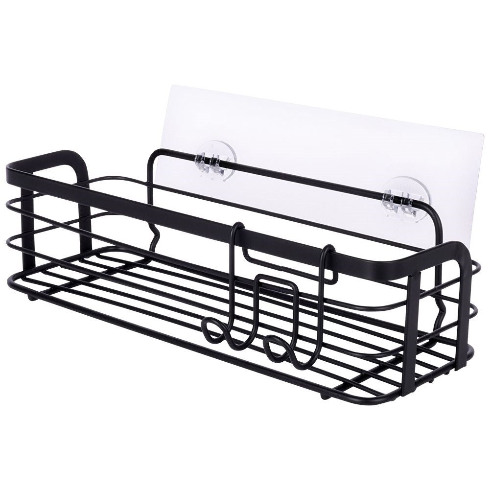 Black Wall Shelf for Bathroom - Simple Installation in Shower