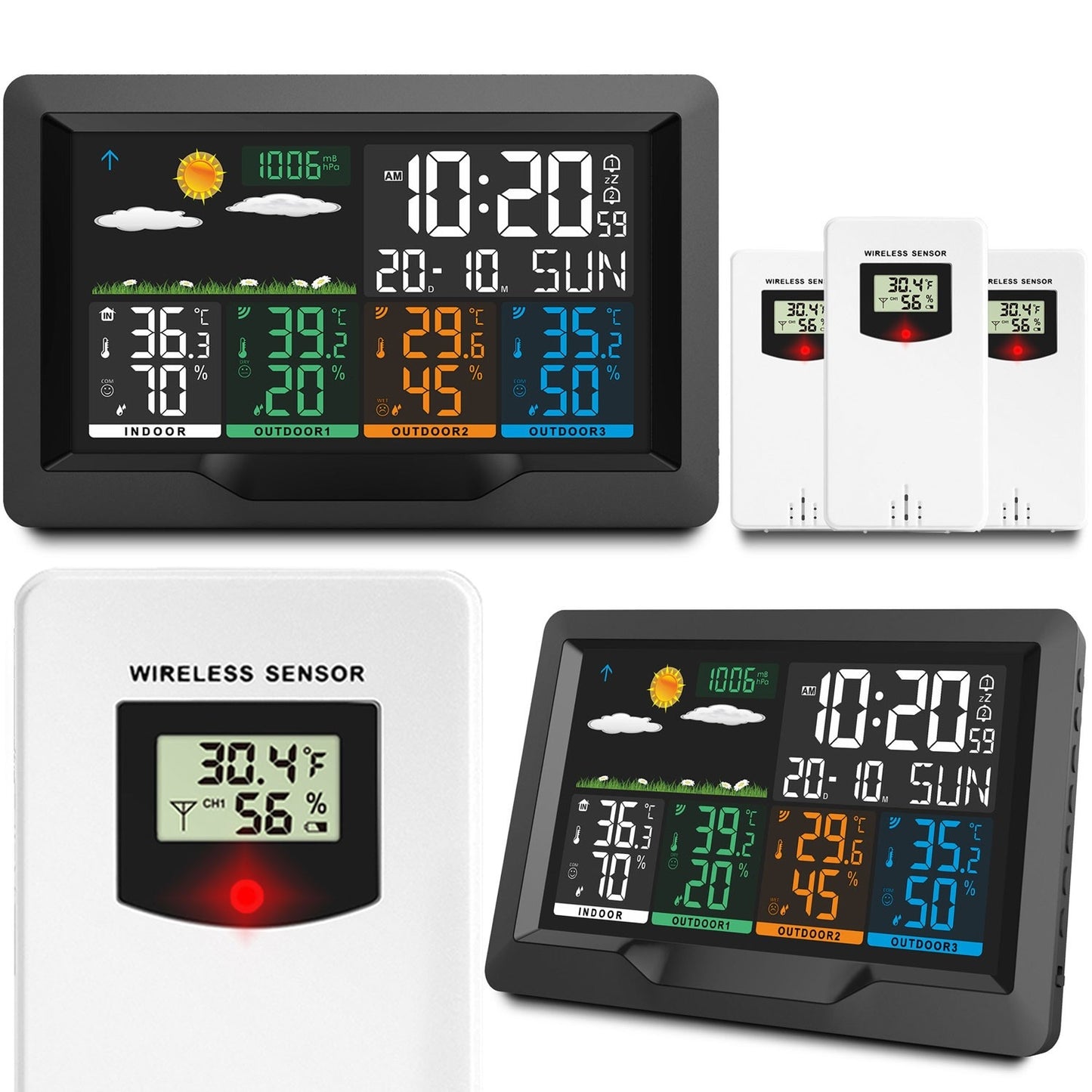 Black Weather Station with Display BD-904