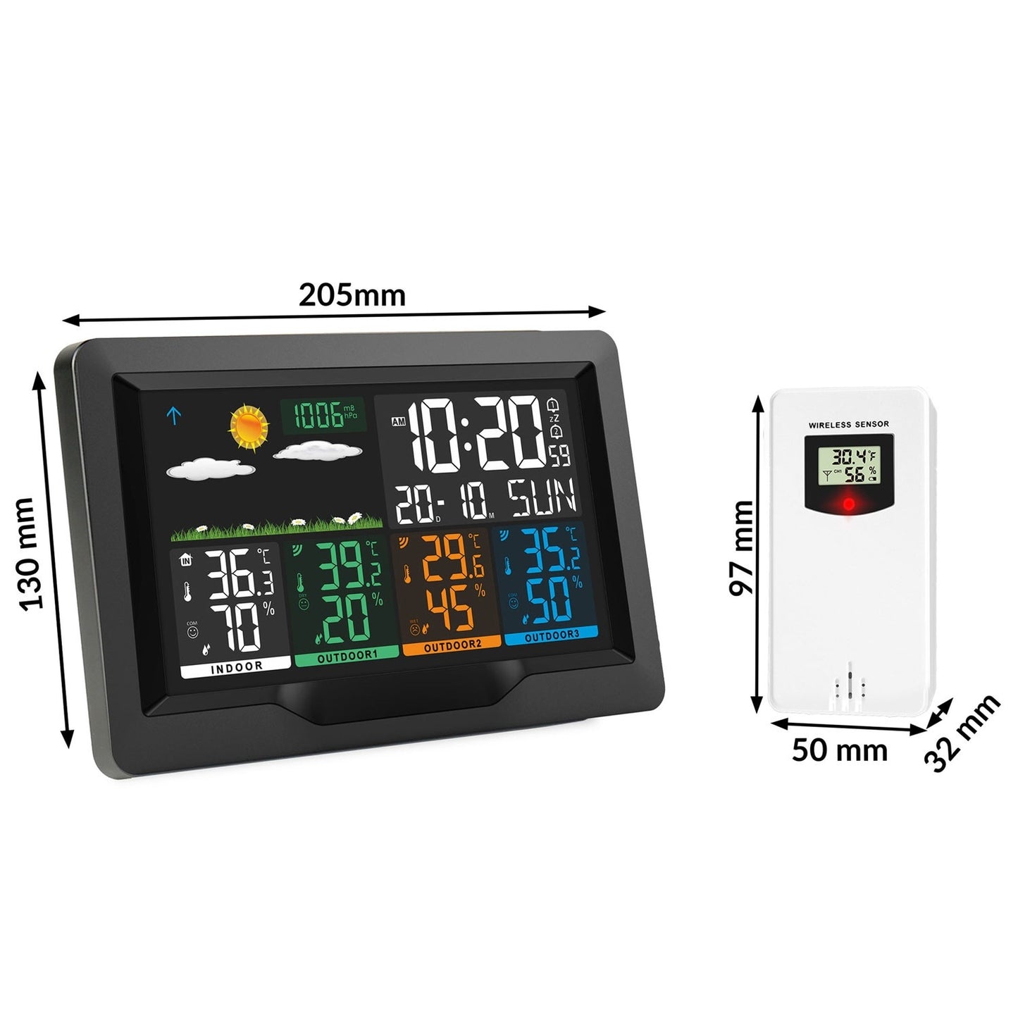 Black Weather Station with Display BD-904