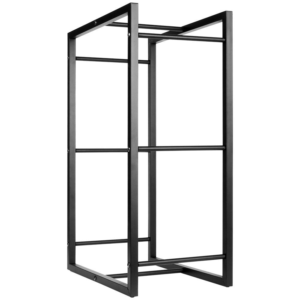 Black Wood Rack in Loft Style - Unique Decoration and Storage