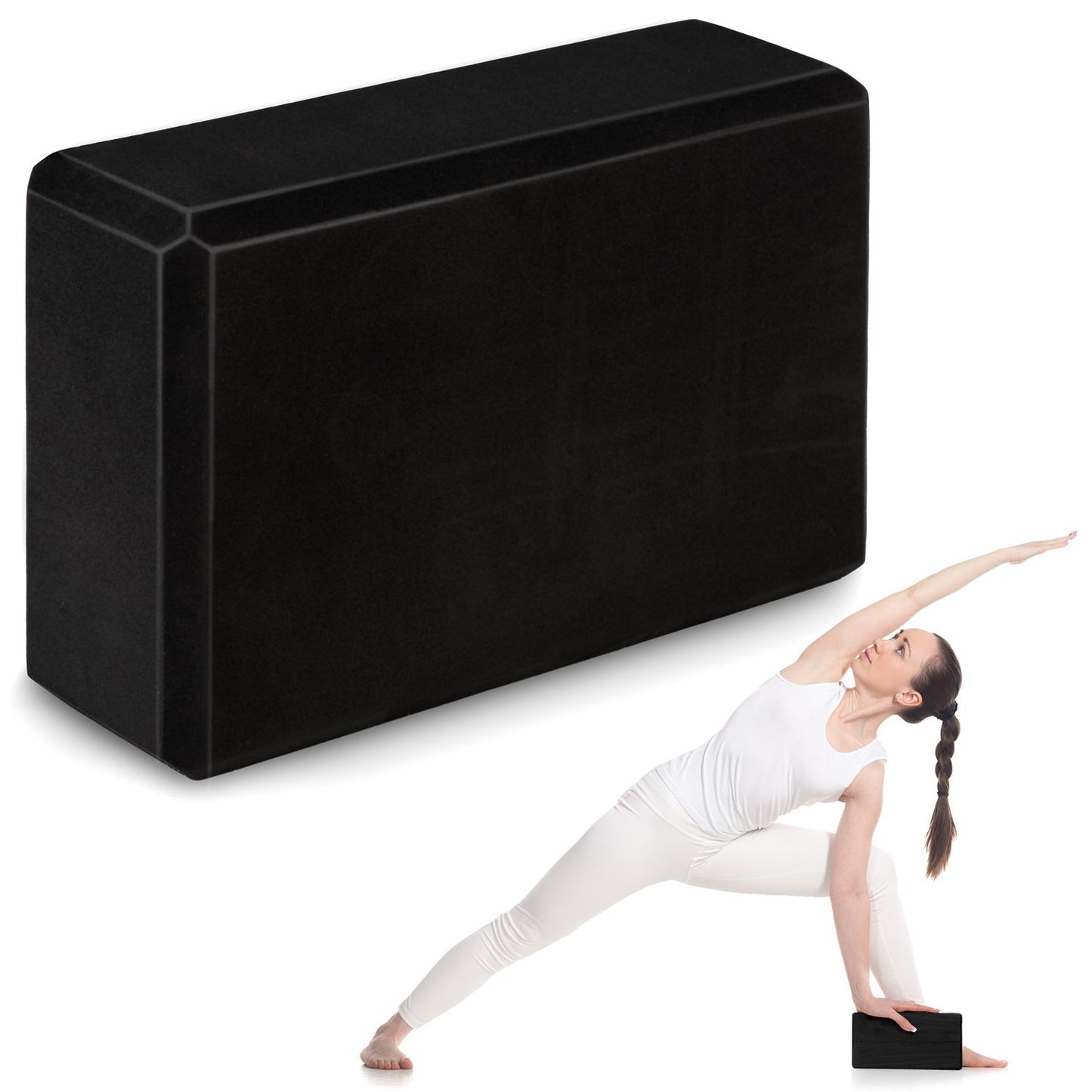 Black Yoga block in Foam, NS-962