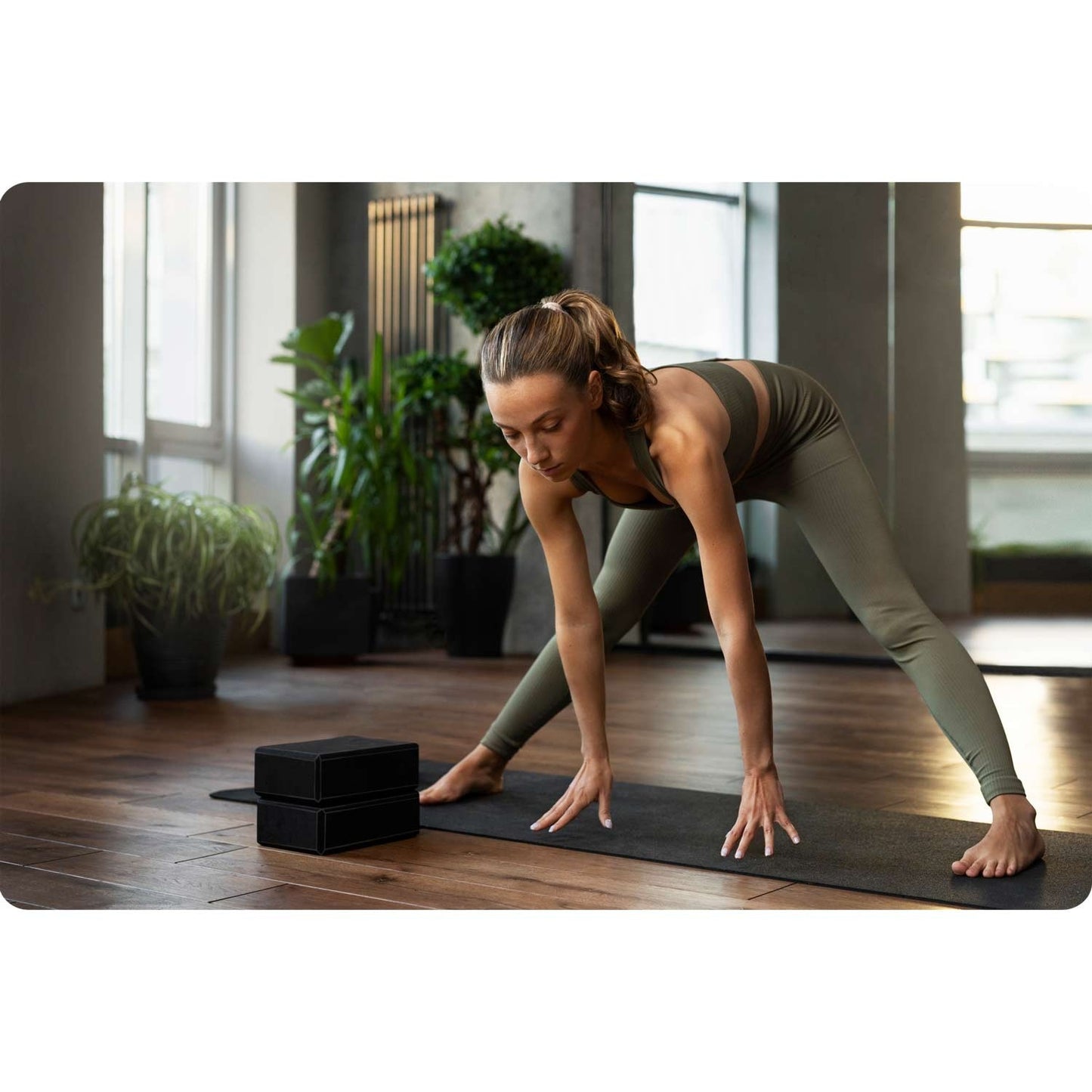 Black Yoga block in Foam, NS-962