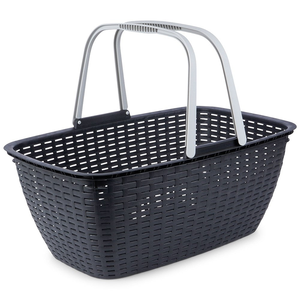 Black and durable laundry basket for easy transport