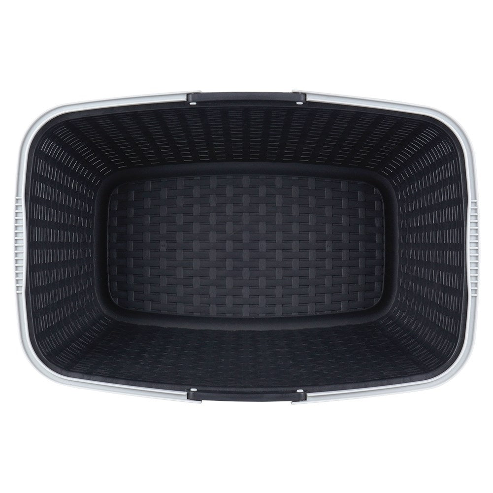 Black and durable laundry basket for easy transport