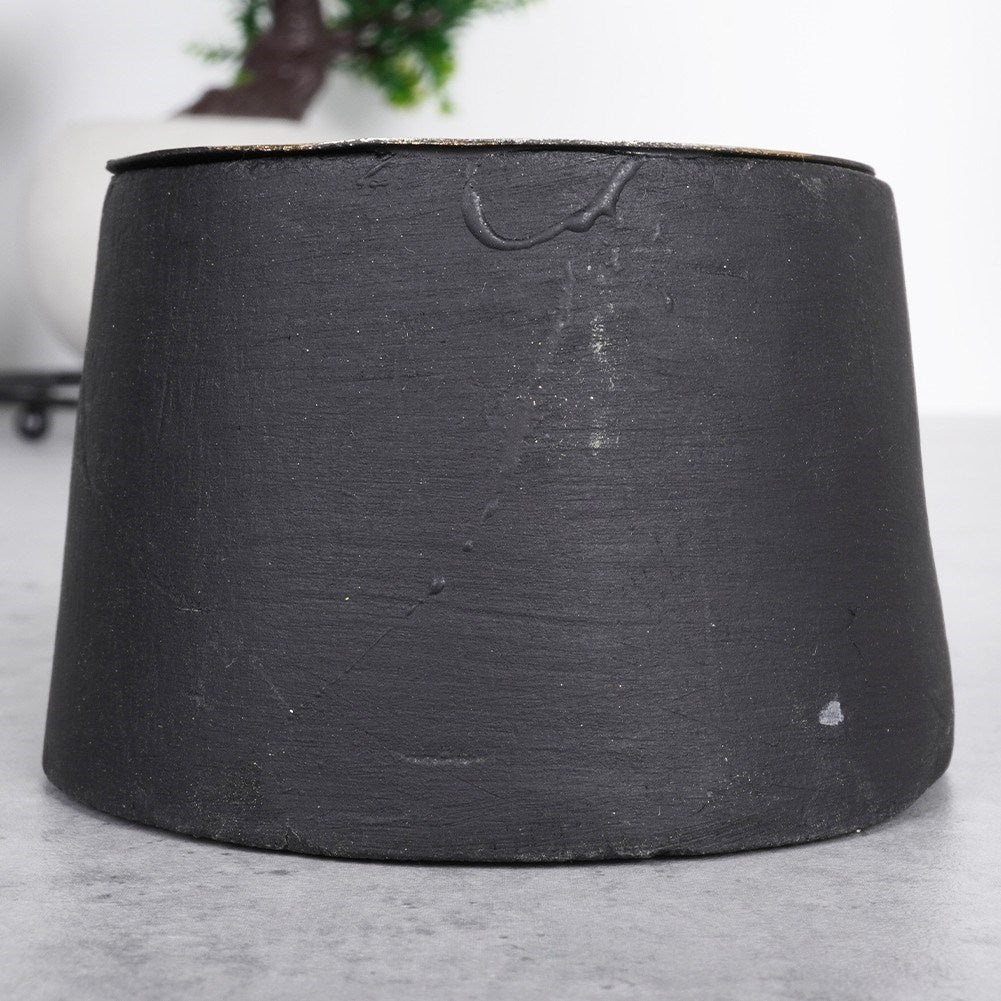 Black and gold candle holder in wood and metal for tealight