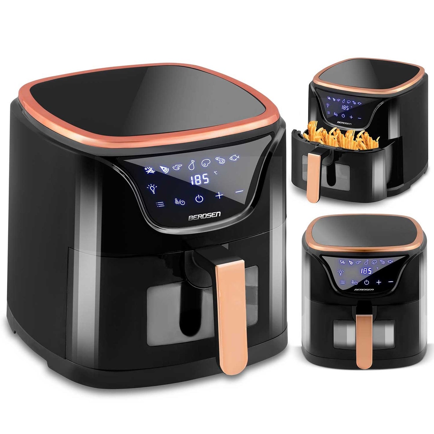 Black and gold fat-free fryer BD-652