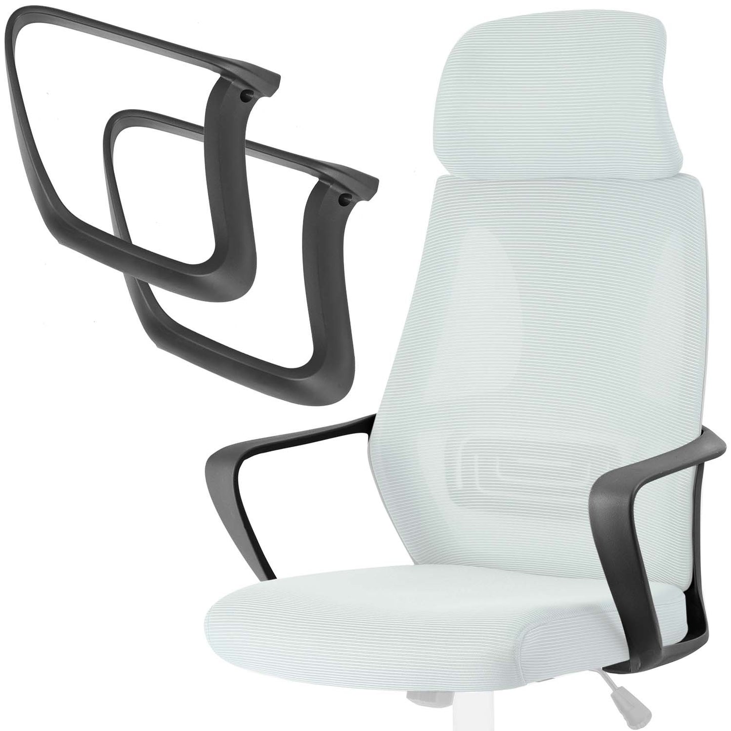 Black armrests for Praga armchair